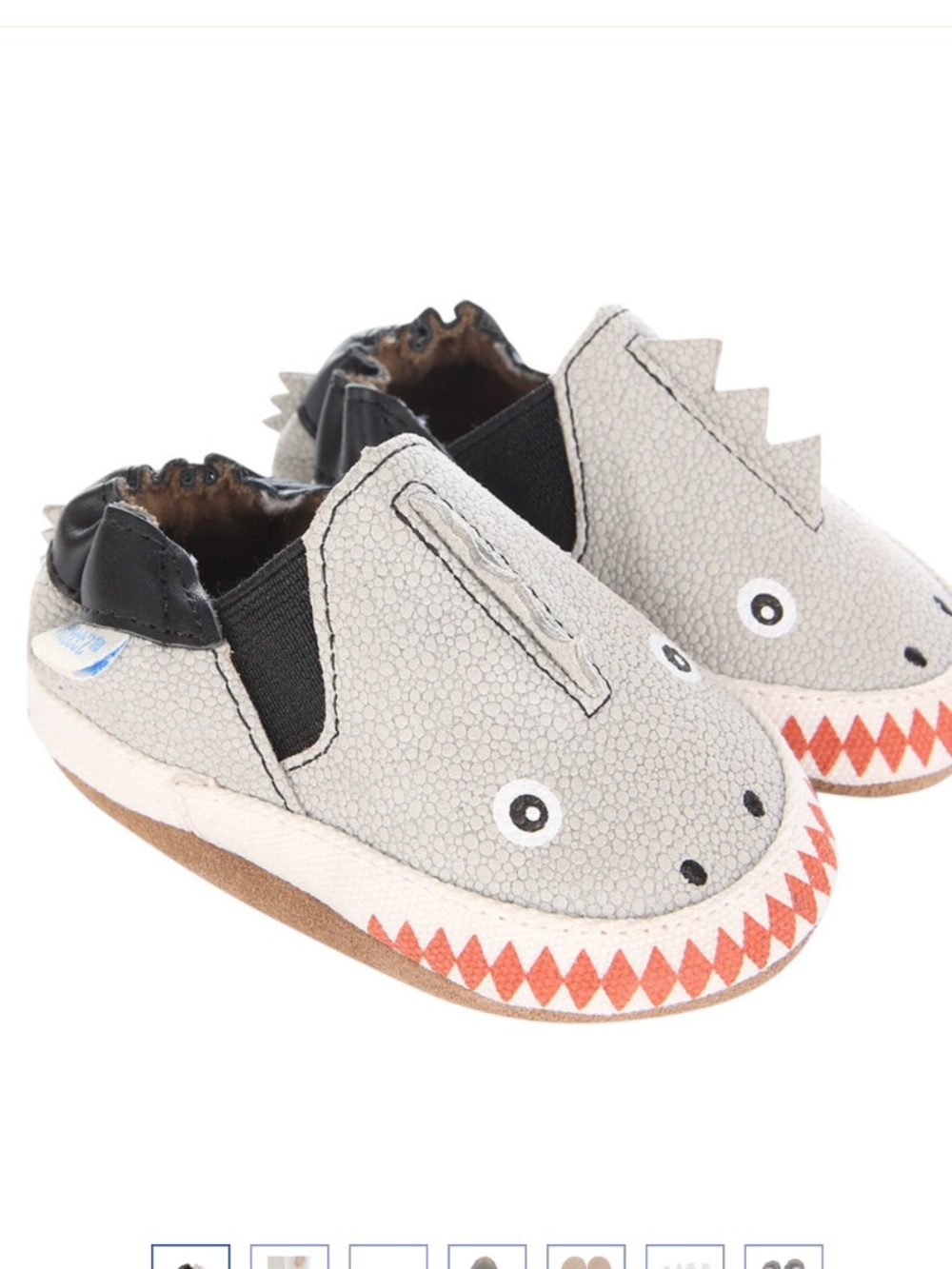 Robeez soft soles dino dan gray 6-12 months - Picture 1 of 4